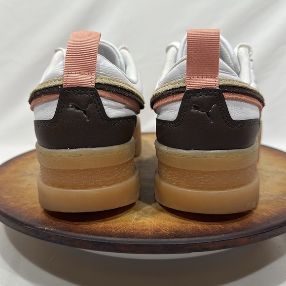 Puma Women’s Mayze Triplex White Pink Brown Tan Gum 384871 01 Shoe Size 9 - Picture 4 of 9